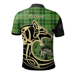 Clan Clephan Tartan Polo Shirt Viking Wolf EA61 Clephan Tartan Tartan Polo