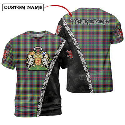 Personalized Clan Clephane Tartan Shirt with Scotland Coat of Arms & Custom Name