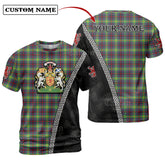 Clephane Tartan Shirt with Scotland Coat of Arms & Custom Name TI42