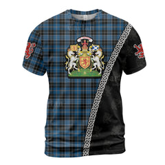 Personalized Clan Clergy Blue Tartan Shirt with Scotland Coat of Arms & Custom Name HW84