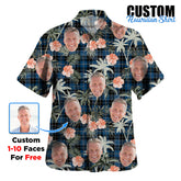 Clan Clergy Blue Tartan Custom Face Hawaiian Shirt – Unisex Gift for Family Members, Summer Party QX84 Clergy Blue Tartan Tartan Hawaii Shirt