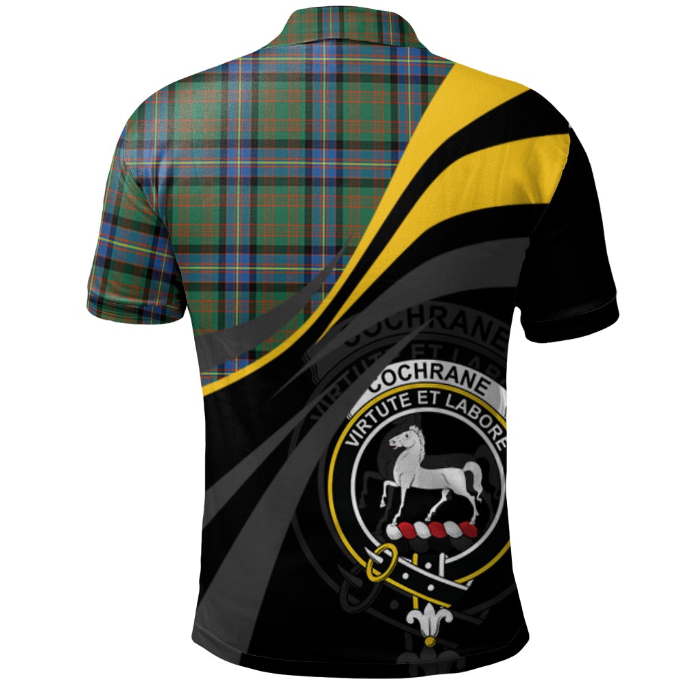 Clan Cochrane Ancient Tartan Polo Shirt - Royal Coat Of Arms Style TM35 Cochrane Ancient Tartan Tartan Polo