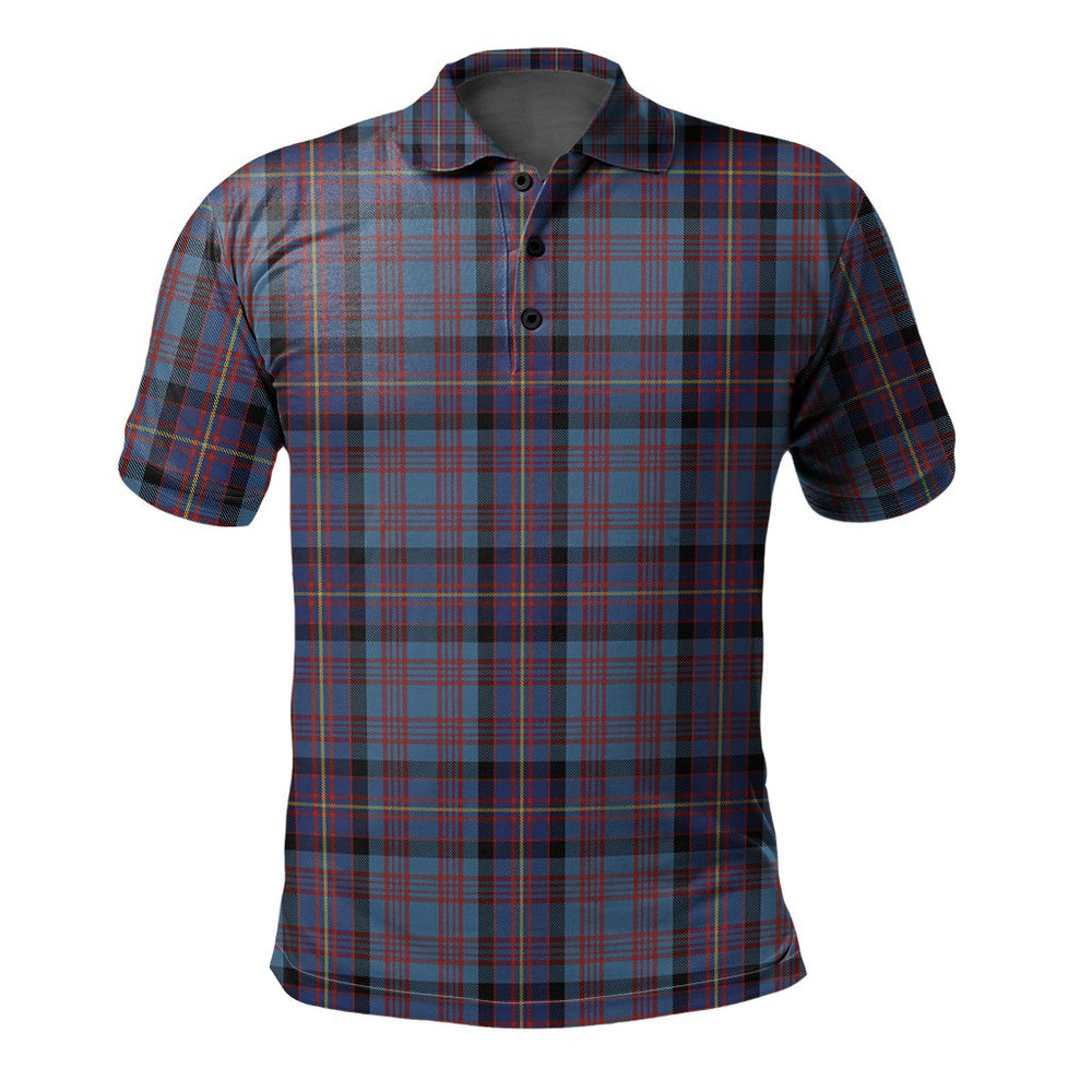 Clan Cochrane Azure Tartan Polo Shirt ND23 Cochrane Azure Tartan Tartan Polo