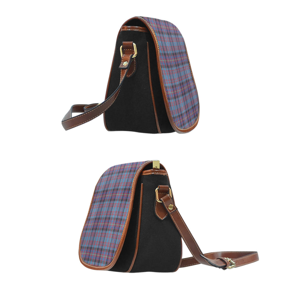 Clan Cochrane Azure Tartan Saddle Handbags AY55 Clan Cochrane Tartan Today