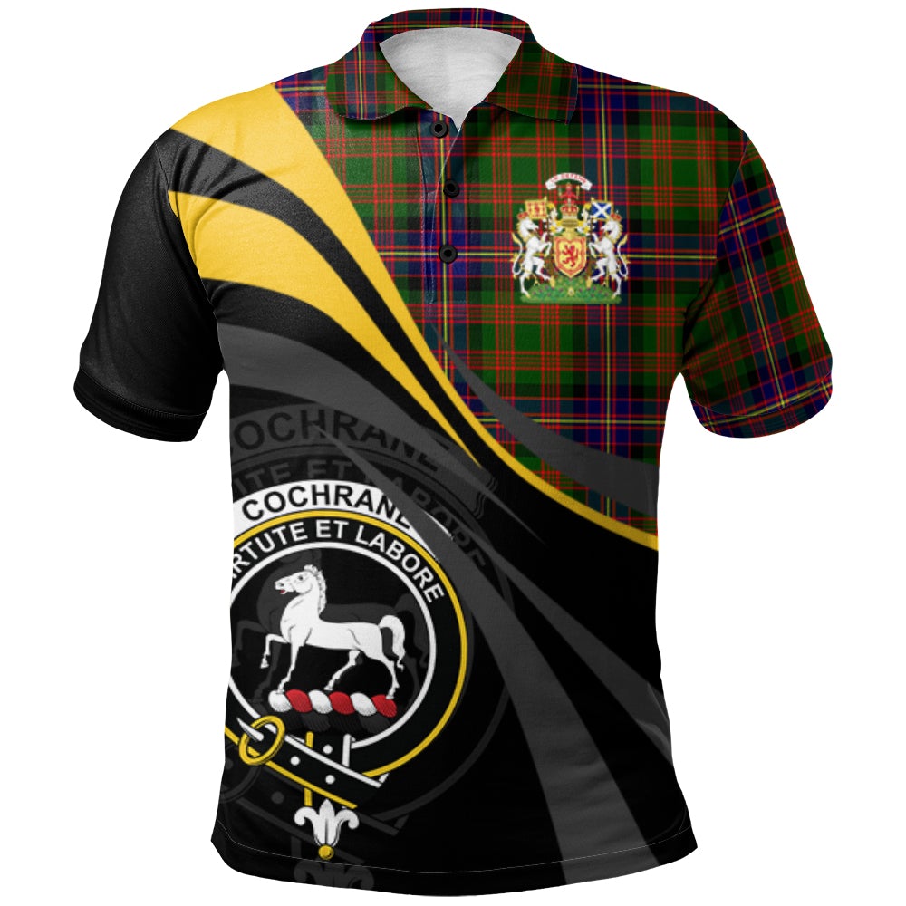 Clan Cochrane Modern Tartan Polo Shirt - Royal Coat Of Arms Style UI84 Cochrane Modern Tartan Tartan Polo