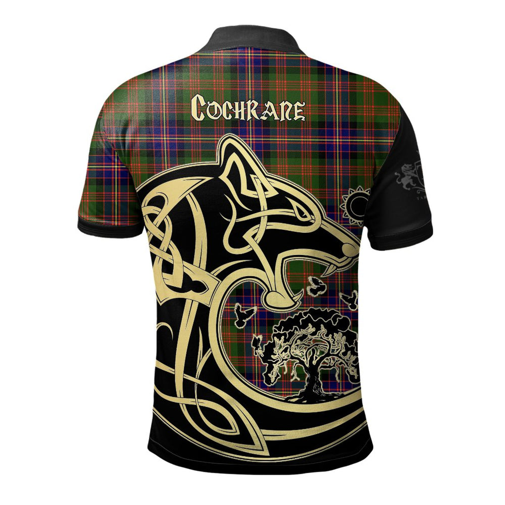 Clan Cochrane Modern Tartan Polo Shirt Viking Wolf DA62 Cochrane Modern Tartan Tartan Polo