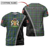 Cochrane Ancient Tartan Shirt with Scotland Coat of Arms & Custom Name ID34