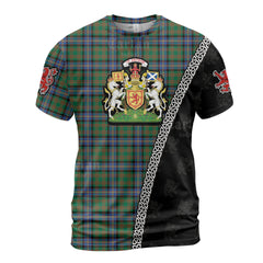 Personalized Clan Cochrane Ancient Tartan Shirt with Scotland Coat of Arms & Custom Name ID34