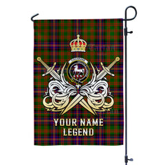 Custom Name Clan Cochrane Modern Tartan Garden Flag with Clan Crest and the Golden Sword of Courageous Legacy TV89