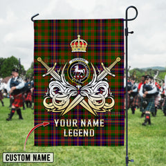 Personalized Custom Name Clan Cochrane Modern Tartan Garden Flag with Clan Crest and the Golden Sword of Courageous Legacy TV89 - Cochrane Modern Tartan Design, Scottish Heritage Gift