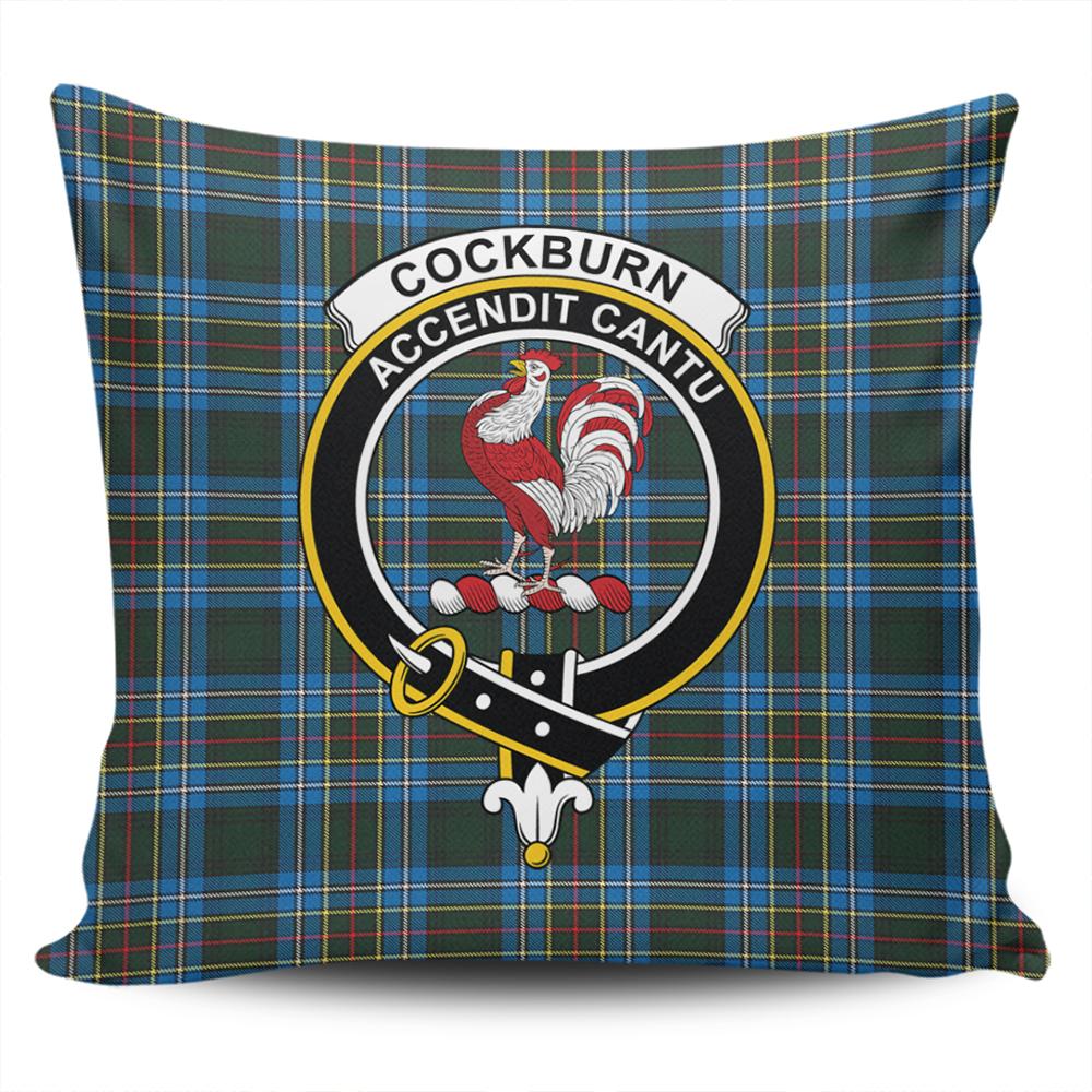 Clan Cockburn Modern Tartan Crest Pillow Cover PO65 Clan Cockburn Tartan Today