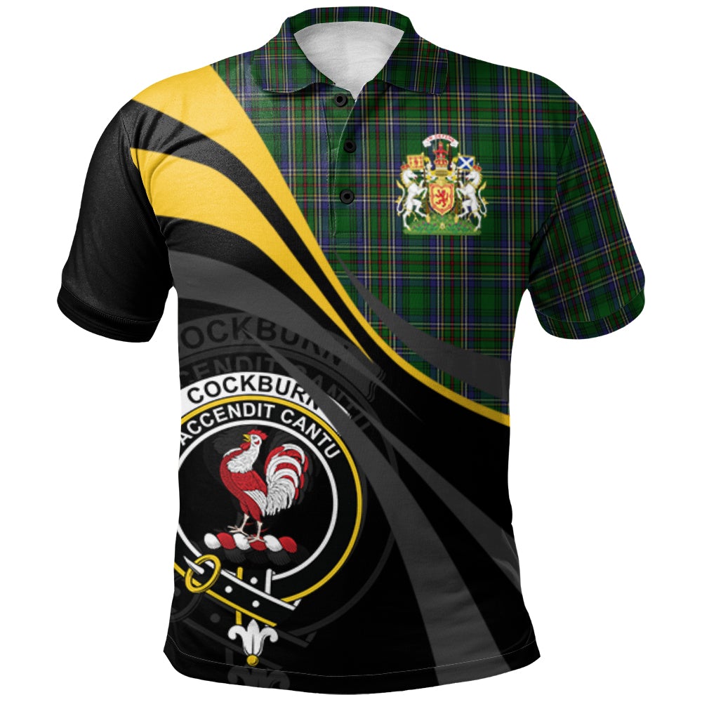 Clan Cockburn 01 Tartan Polo Shirt - Royal Coat Of Arms Style IA61 Cockburn 01 Tartan Tartan Polo