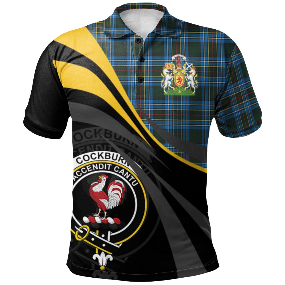 Clan Cockburn Modern Tartan Polo Shirt - Royal Coat Of Arms Style JY39 Cockburn Modern Tartan Tartan Polo