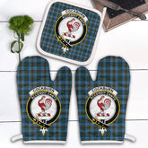 Clan Cockburn Modern Tartan Crest Oven Mitt And Pot Holder (2 Oven Mitts + 1 Pot Holder) EZ10 Clan Cockburn Tartan Today