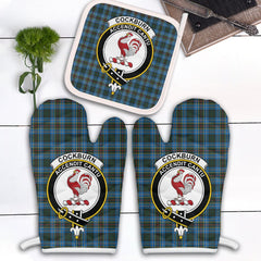 Clan Cockburn Modern Tartan Crest Oven Mitt And Pot Holder (2 Oven Mitts + 1 Pot Holder) EZ10 Clan Cockburn Tartan Today