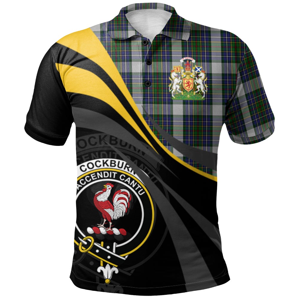 Clan Cockburn of Ormiston Dress Tartan Polo Shirt - Royal Coat Of Arms Style JY28 Cockburn of Ormiston Dress Tartan Tartan Polo