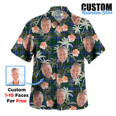 Clan Cockburn Ancient Tartan Custom Face Hawaiian Shirt – Unisex Gift for Family Members, Summer Party XM36 Cockburn Ancient Tartan Tartan Hawaii Shirt
