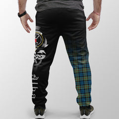 Clan Colquhoun Ancient Tartan Crest Jogger Sweatpants Alba Celtic Style EU56 Clan Colquhoun Tartan Today