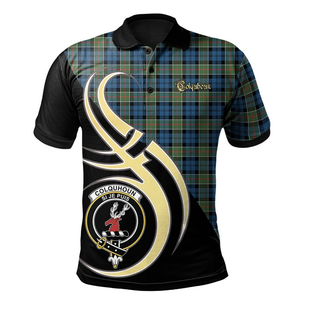 Clan Colquhoun Ancient Tartan Polo Shirt - Believe In Me Style TS60 Colquhoun Ancient Tartan Tartan Polo