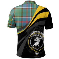 Clan Colville Tartan Polo Shirt - Royal Coat Of Arms Style AS83 Colville Tartan Tartan Polo