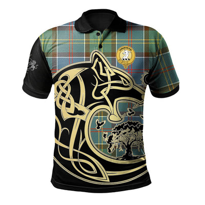 Clan Colville Tartan Polo Shirt Viking Wolf
