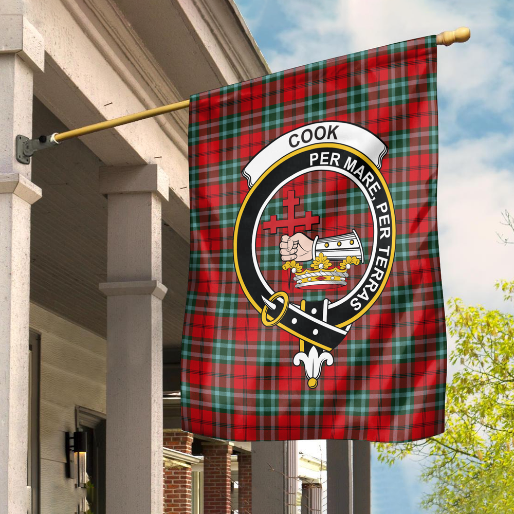 Clan Cook Tartan Crest Garden Flag MT73 Clan Hall Tartan Today