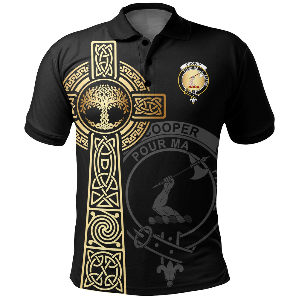 Clan Cooper Clan Unisex Polo Shirt - Celtic Tree Of Life VW72 Cooper Tartan Tartan Polo