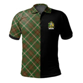 Clan Copeland Tartan Polo Shirt Half of Me - Cross Style ED60 Copeland Tartan Tartan Polo