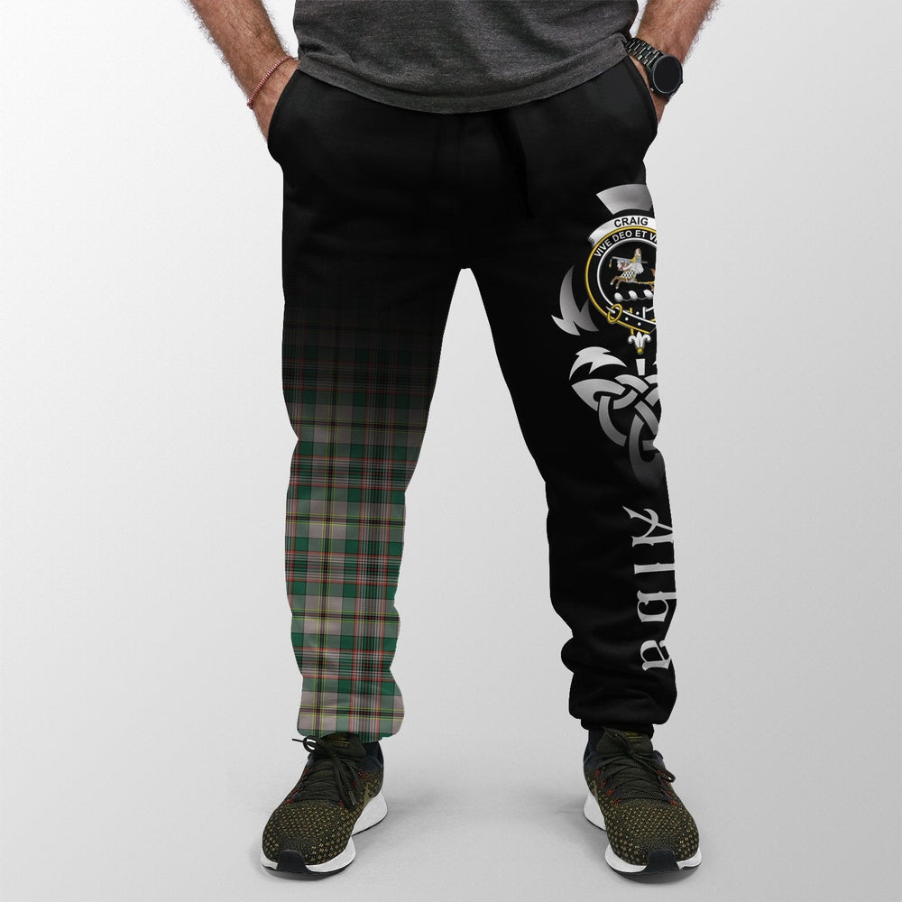 Clan Craig Ancient Tartan Crest Jogger Sweatpants Alba Celtic Style PX15 Clan Craig Tartan Today