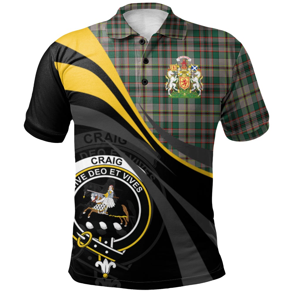 Clan Craig Ancient Tartan Polo Shirt - Royal Coat Of Arms Style SY85 Craig Ancient Tartan Tartan Polo