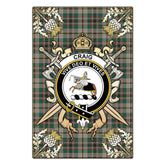 Clan Craig Ancient Tartan Crest Black Garden Flag - Gold Thistle LT18 Clan Craig Tartan Today