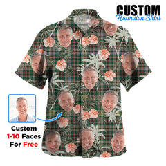 Clan Craig Ancient Tartan Custom Face Hawaiian Shirt – Unisex Gift for Family Members, Summer Party DF53 Craig Ancient Tartan Tartan Hawaii Shirt