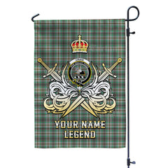 Custom Name Clan Craig Tartan Garden Flag with Clan Crest and the Golden Sword of Courageous Legacy SP91