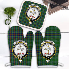Clan Cranstoun Tartan Crest Oven Mitt And Pot Holder (2 Oven Mitts + 1 Pot Holder) GP12 Clan Cranstoun Tartan Today