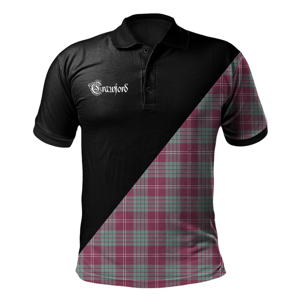 Clan Crawford Ancient Clan - Military Polo Shirt UT75 Crawford Ancient Tartan Tartan Polo