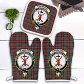 Clan Crawford Modern Tartan Crest Oven Mitt And Pot Holder (2 Oven Mitts + 1 Pot Holder) XB37 Clan Crawford Tartan Today