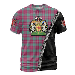 Personalized Clan Crawford Ancient Tartan Shirt with Scotland Coat of Arms & Custom Name WL14