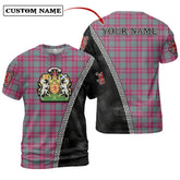 Crawford Ancient Tartan Shirt with Scotland Coat of Arms & Custom Name WL14