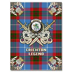 Clan Crichton Tartan Gold Courage Symbol Blanket MF66 Clan Crichton Tartan Today