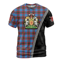 Personalized Clan Crichton District Tartan Shirt with Scotland Coat of Arms & Custom Name KT53