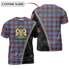 Crichton District Tartan Shirt with Scotland Coat of Arms & Custom Name KT53
