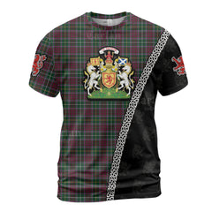 Personalized Clan Crosbie Tartan Shirt with Scotland Coat of Arms & Custom Name GQ91