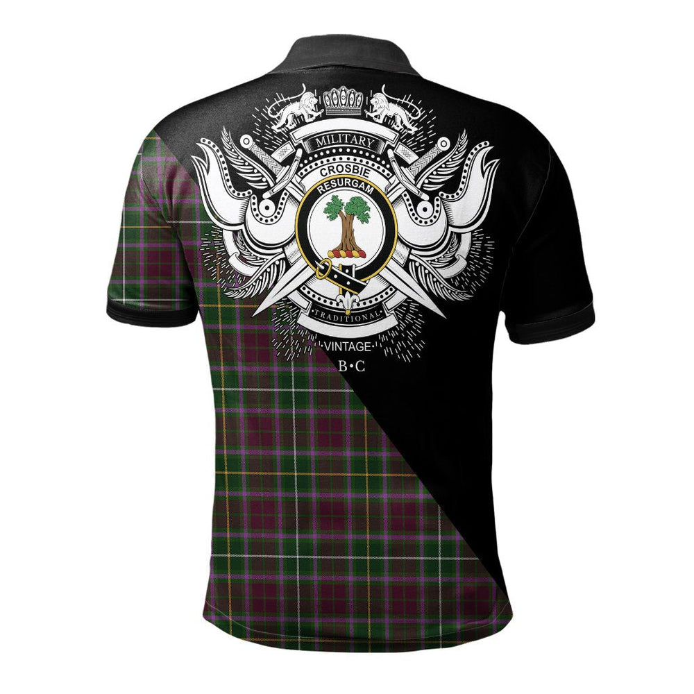 Clan Crosbie Clan - Military Polo Shirt YH73 Crosbie Tartan Tartan Polo