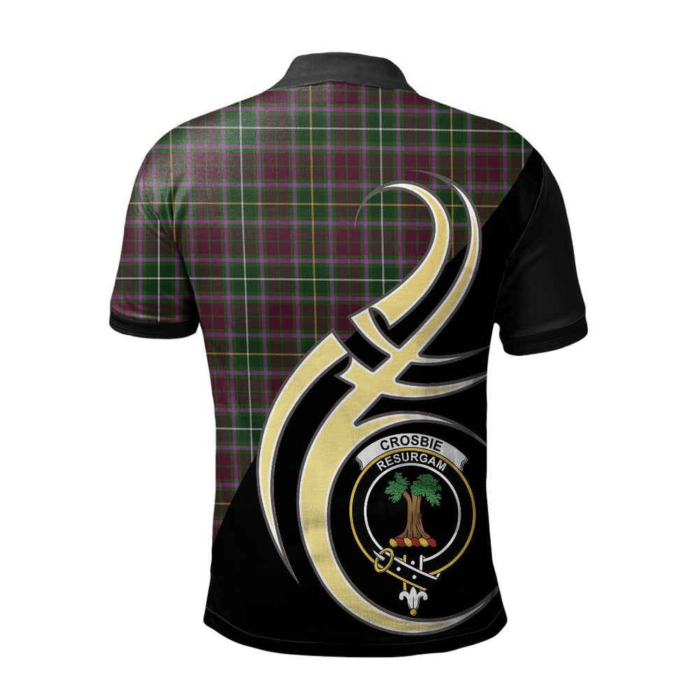 Clan Crosbie Tartan Polo Shirt - Believe In Me Style VM18 Crosbie Tartan Tartan Polo