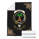 Clan Crosbie (or Crosby) Crest Tartan Premium Blanket Black EI70 Clan Crosbie Tartan Today