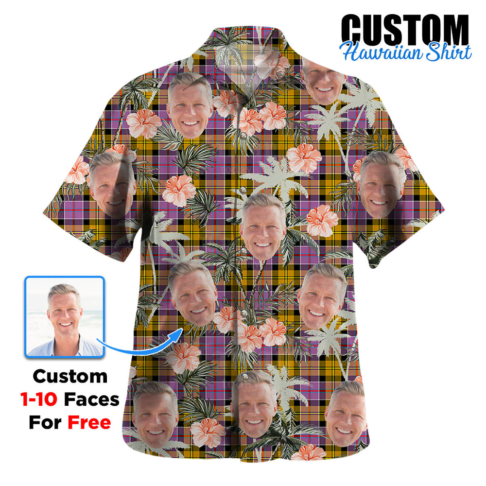 Clan Culloden Ancient Tartan Custom Face Hawaiian Shirt – Unisex Gift for Family Members, Summer Party DI90 Culloden Ancient Tartan Tartan Hawaii Shirt