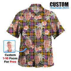 Clan Culloden Ancient Tartan Custom Face Hawaiian Shirt – Unisex Gift for Family Members, Summer Party DI90 Culloden Ancient Tartan Tartan Hawaii Shirt