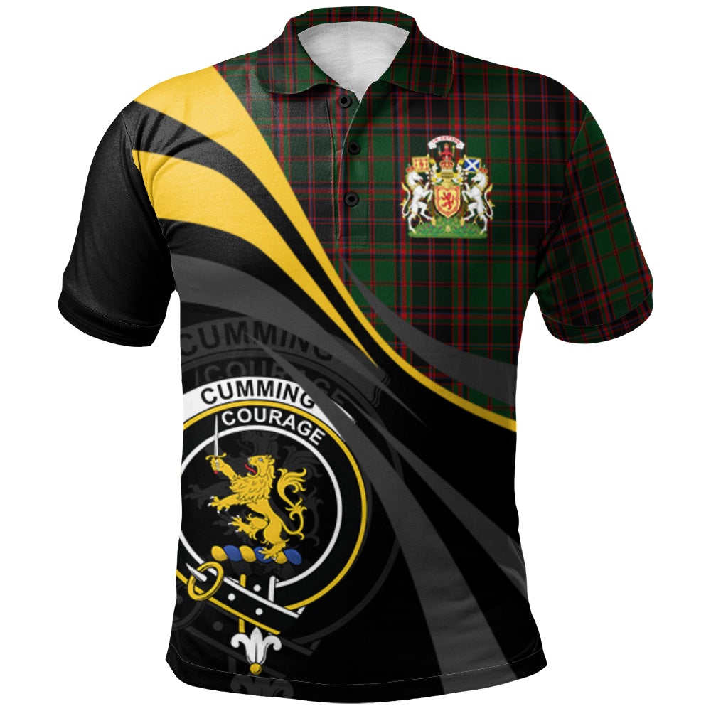Clan Cumming Buchan Hunting Tartan Polo Shirt - Royal Coat Of Arms Style EW27 Cumming Buchan Hunting Tartan Tartan Polo