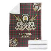 Clan Cumming Hunting Modern Tartan Gold Courage Symbol Blanket NI46 Clan Cumming Tartan Today