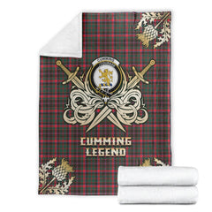 Clan Cumming Hunting Modern Tartan Gold Courage Symbol Blanket NI46 Clan Cumming Tartan Today